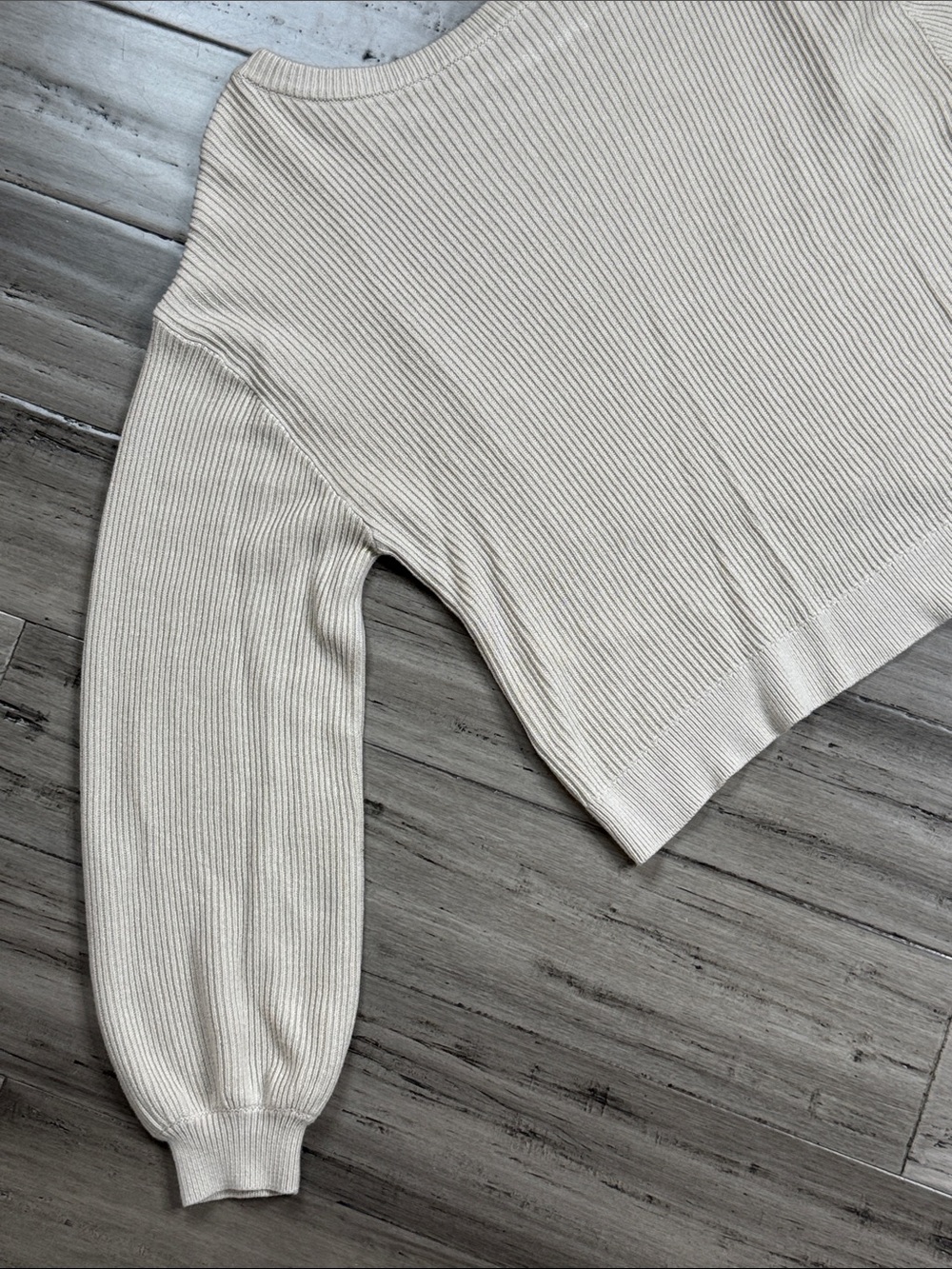LULULEMON REVERSIBLE CROSSOVER WHITE OPAL SWEATER RIBBED KNIT PULLOVER SIZE 10 - Picture 9 of 15